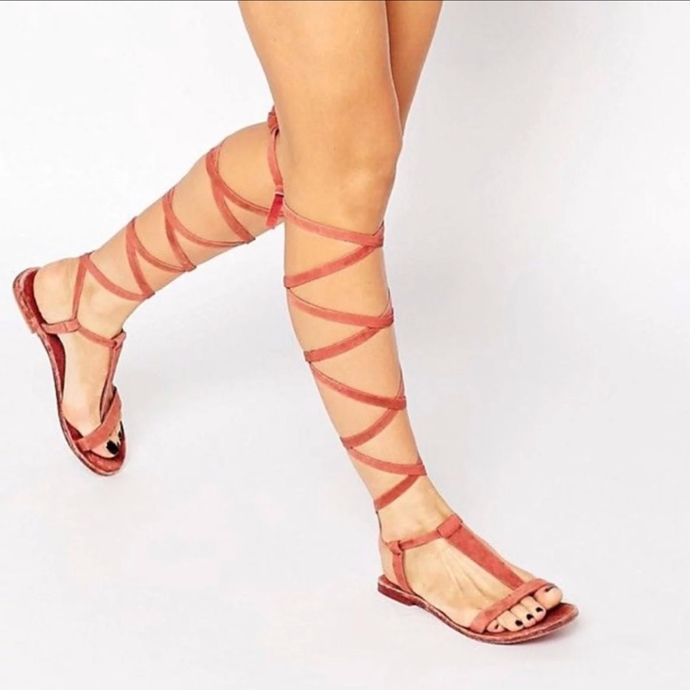 Free People Dahlia Lace Up Sandals